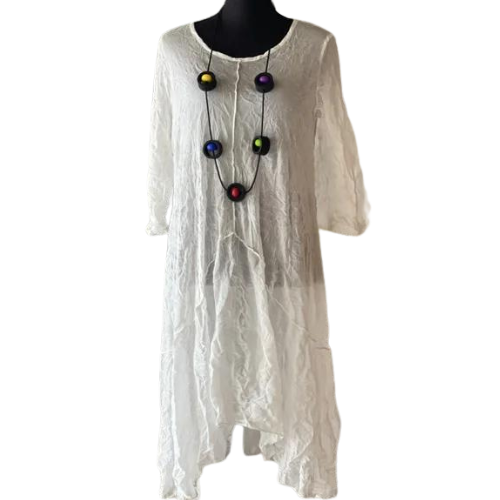 By JJ Crinkle Mesh Long Tunic or Dress-ME-305