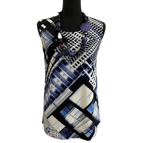 By JJ Sleeveless Graphic Top-IT201P