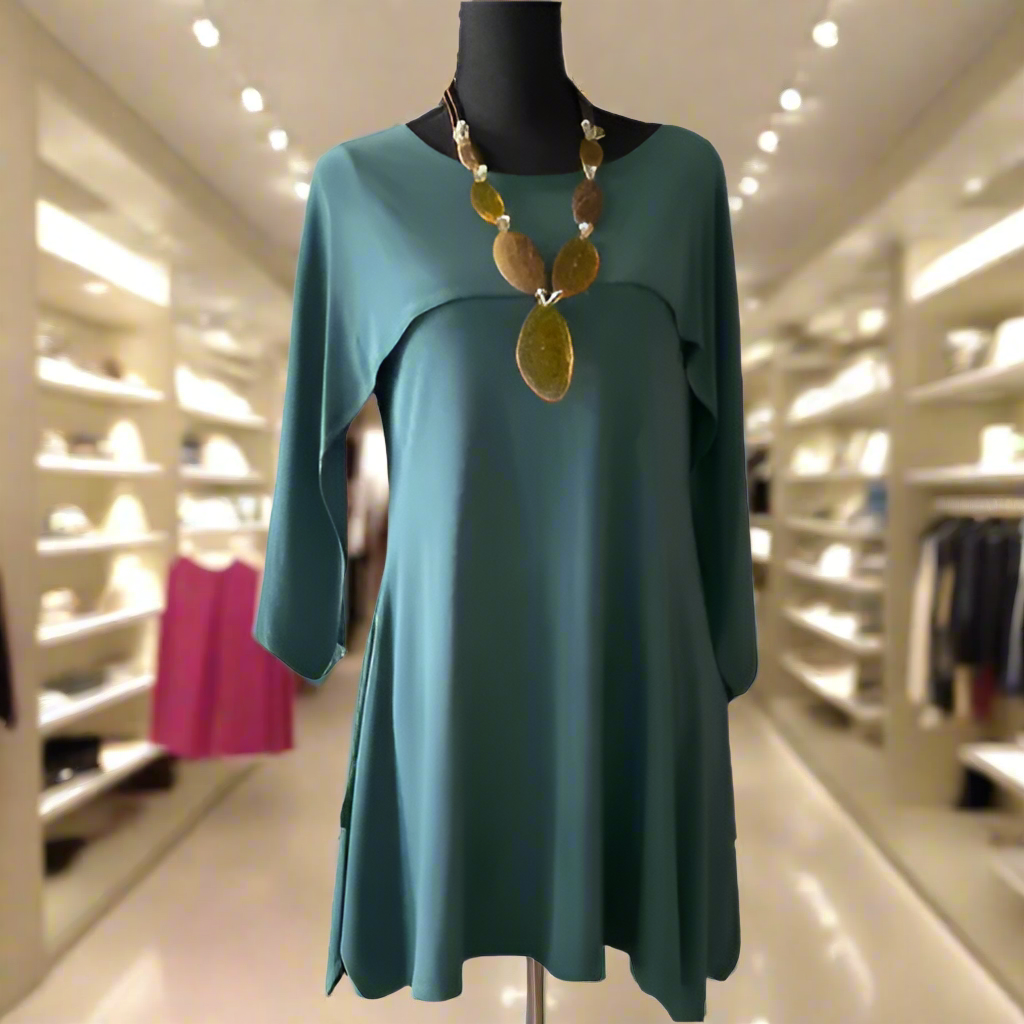 By JJ Layered Wrinkle-Free Solid Tunic-IT-202