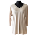 Vecceli Italy V Neck Embellished Top-MT1262