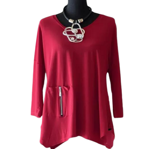 By JJ Zipper Pocket Tunic-IT-102