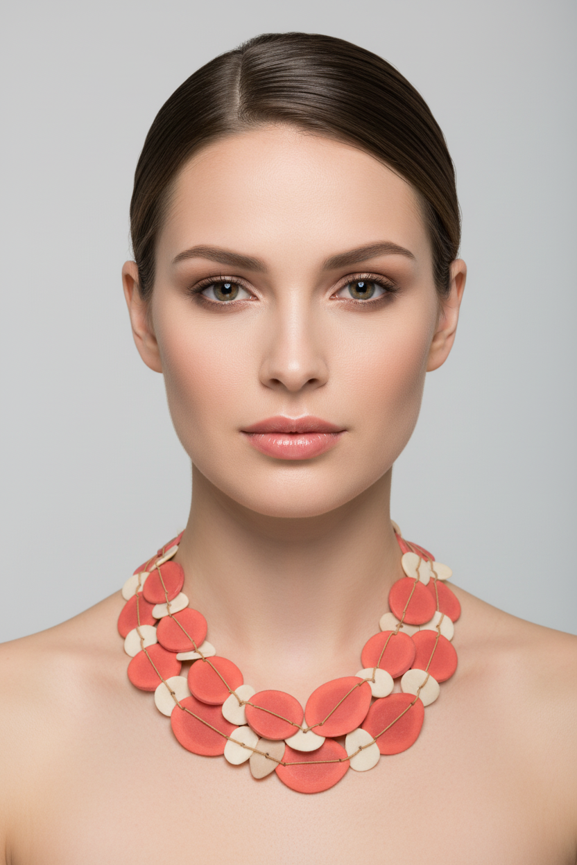 Tagua Handmade Alana Necklace-LC1301-PC