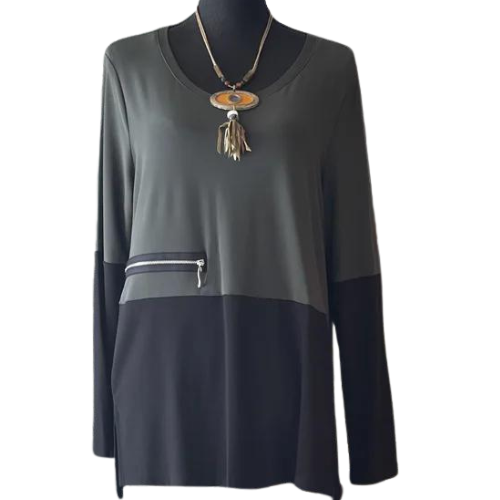 By JJ Color Block Tunic-IT-195