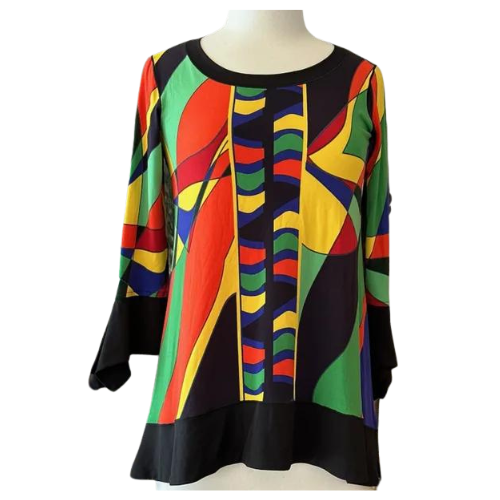 Eva Varro Flutter Sleeve Amelia Tunic-T12701-AMELIA