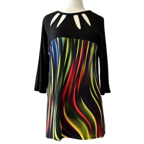 Eva Varro Gina 3/4 Sleeve Quatro Porte Tunic-T12645D-GINA