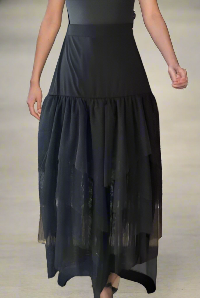 Kozan Black Tulle Madi Skirt | Unique Apparel USA