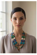 Tagua Necklace-LC912-AZ-TQ-GR