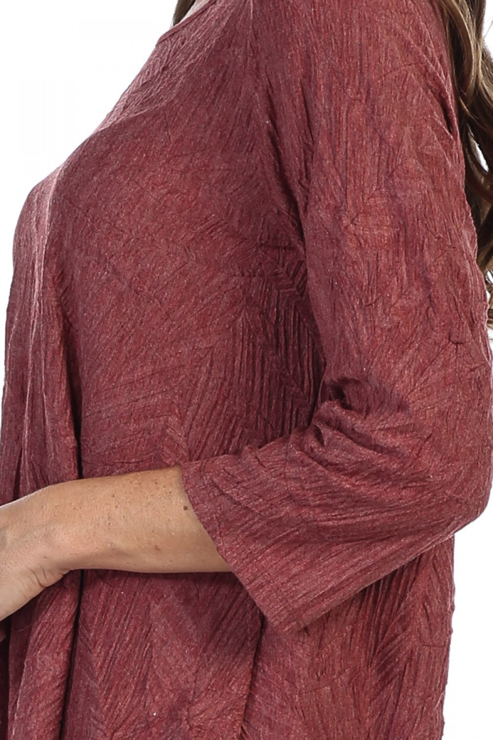 BY JJ Crinkle Knit Asymmetrical Tunic-Y-015