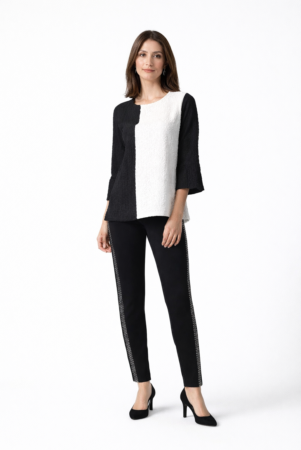 Joseph Ribkoff Black & White Tunic JR | Unique Apparel USA