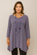 By JJ 3/4 Sleeve Batwing Tunic-IT-149-B