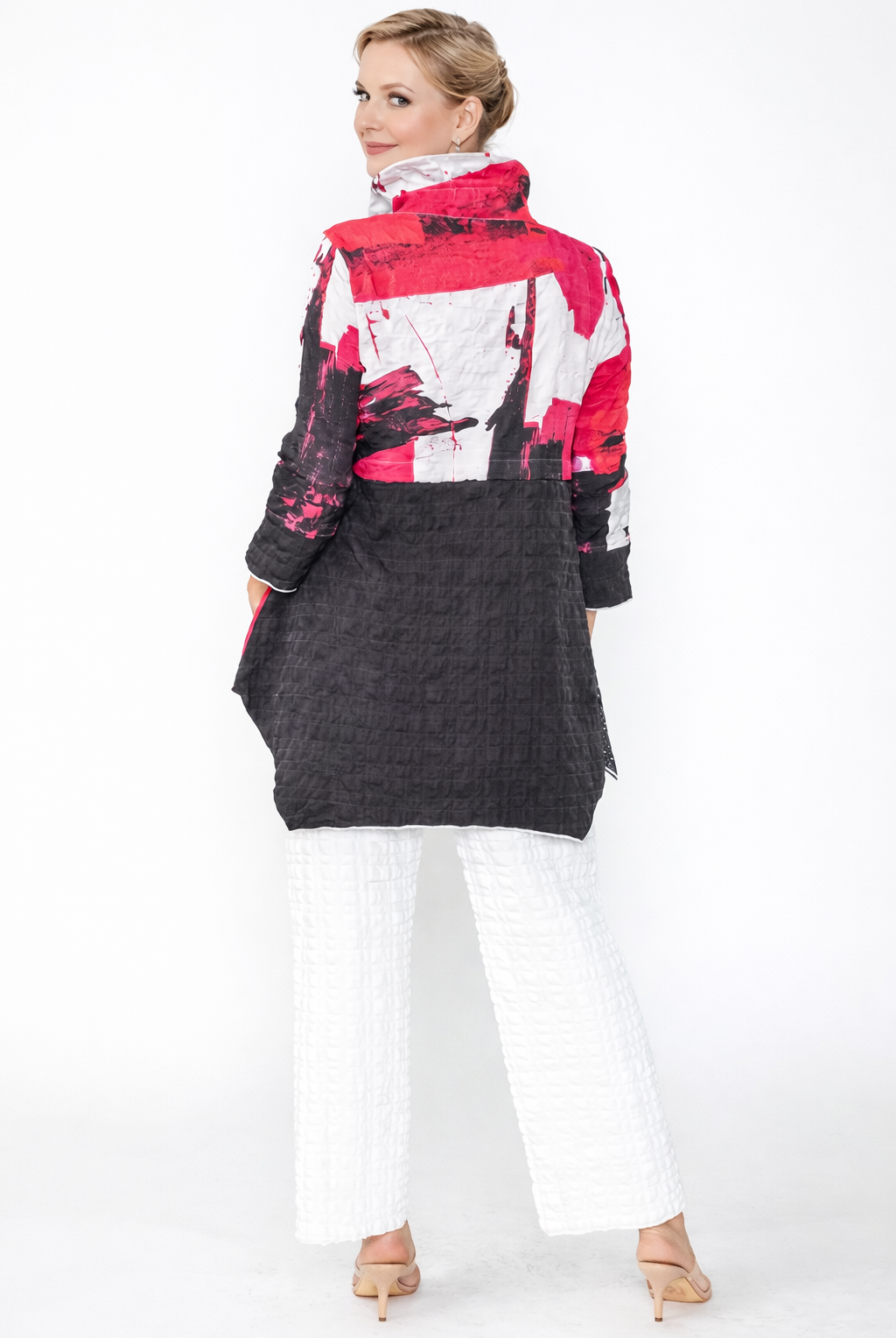 IC Collection Front Zipper Blouse-7851T-DUP | Unique Apparel USA