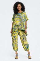 Alembika Lullaby Punto Pants, Gold/Ocean Dots-SP716O