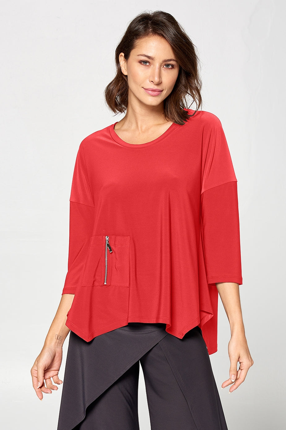 By JJ Zipper Pocket Tunic-IT-102