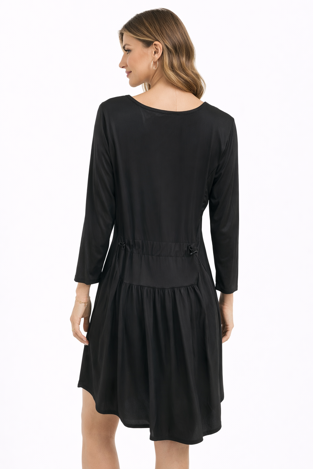 Kozan Long Sleeve Asymmetrical Hem Pocket Dress | TG-1034L