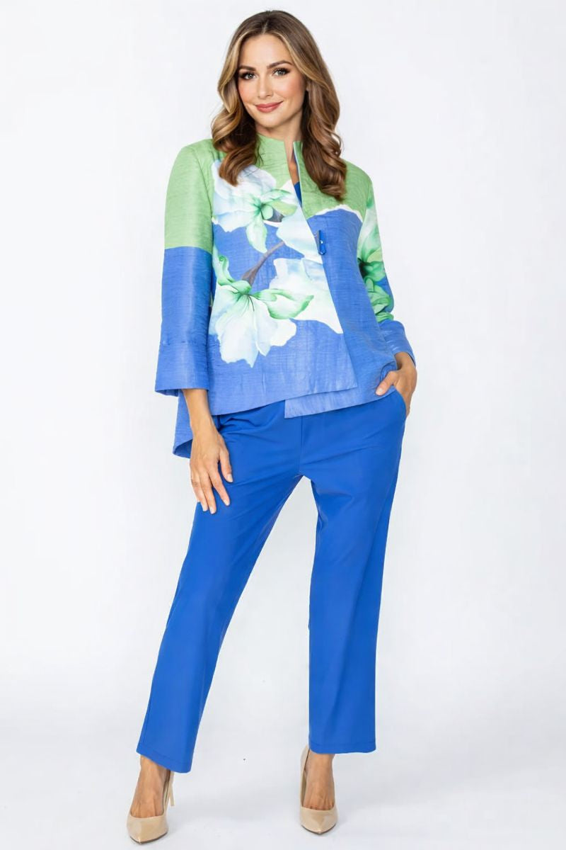 IC Collection One Button Floral Jacket-7887J