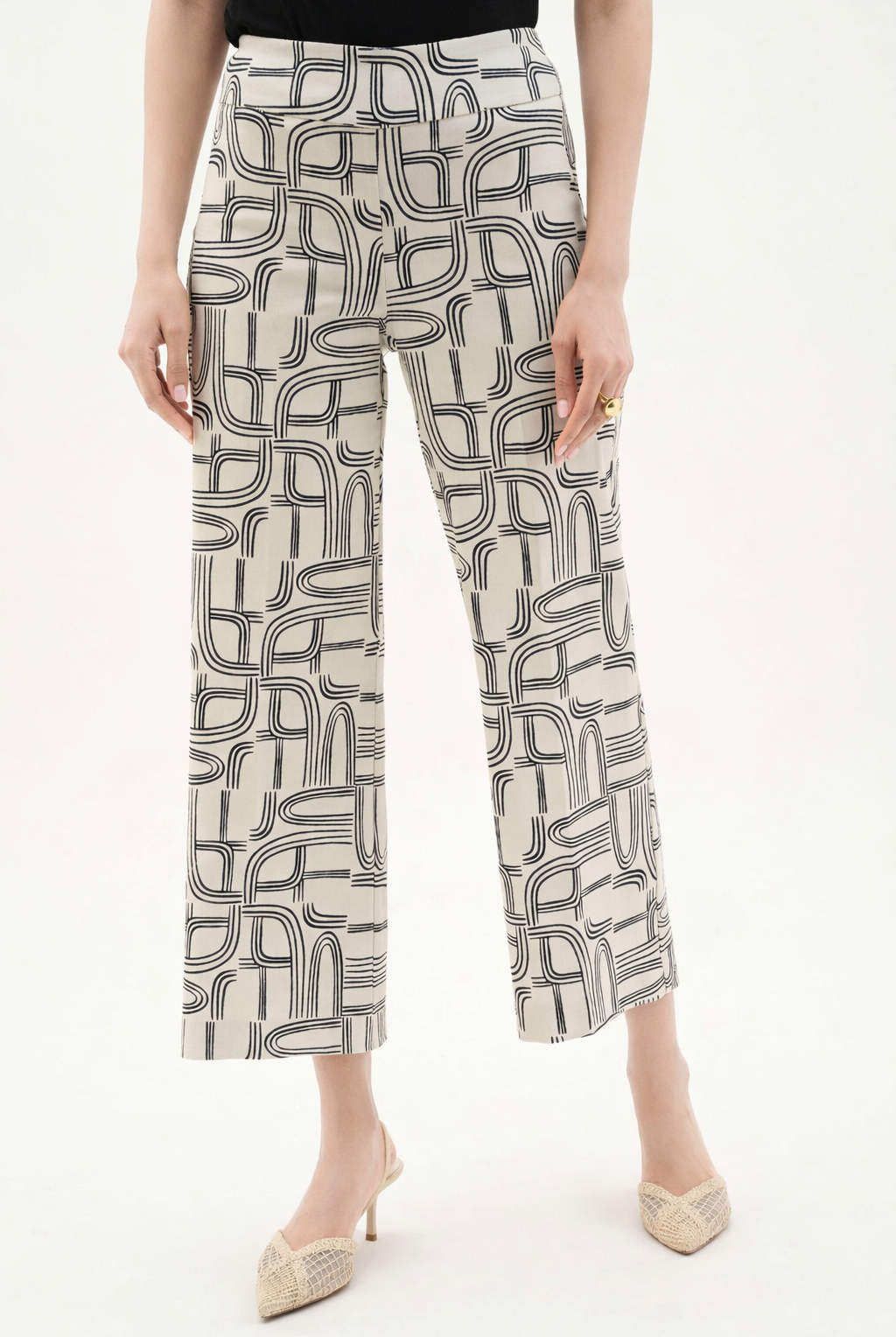 Joseph Ribkoff Millennium Geometric Print Wide Leg Pants | Unique Apparel USA
