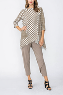 IC Collection Dot Print Asymmetrical Top-C1062TB