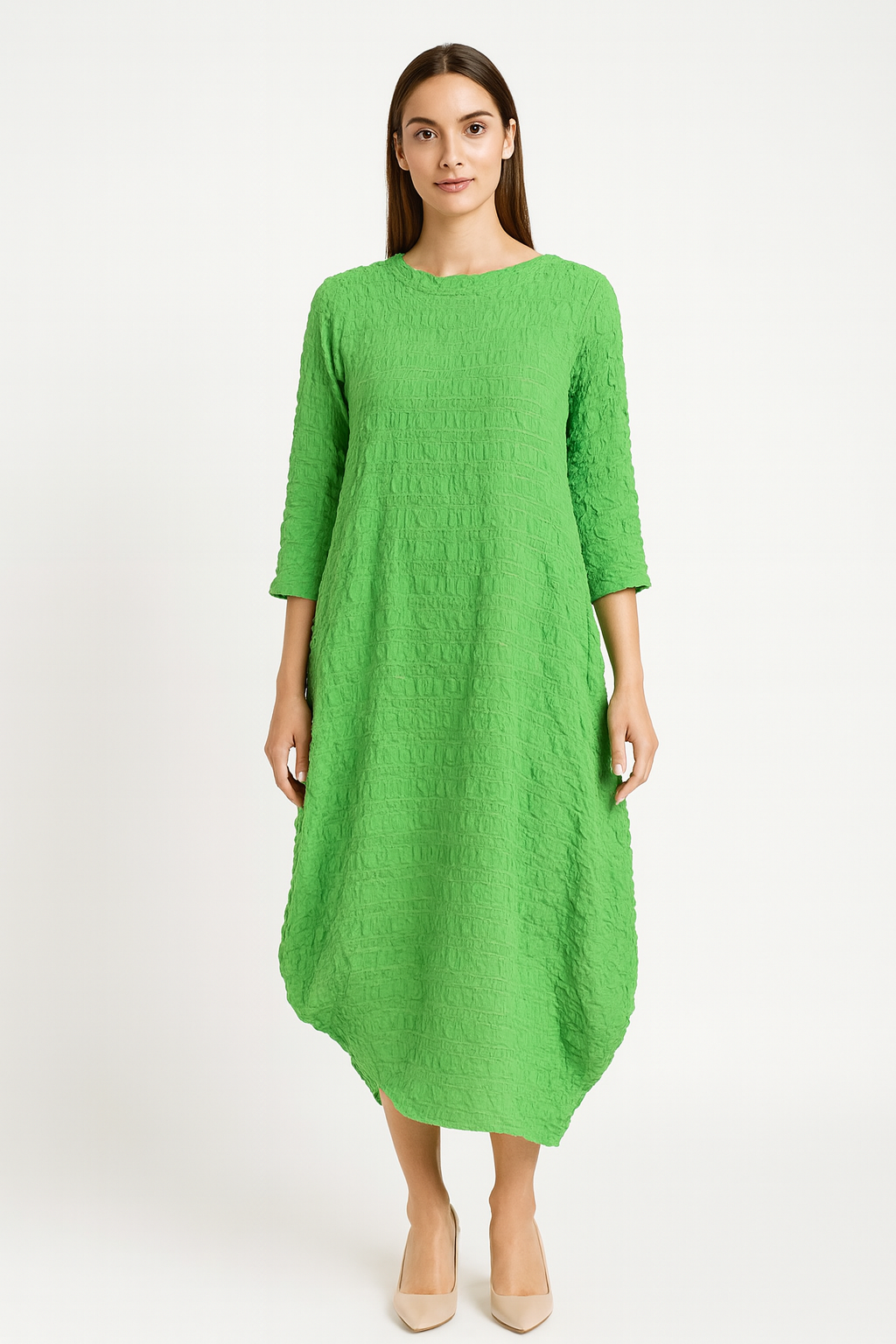 IC Collection Textured Sunday Dress-IC-6001D