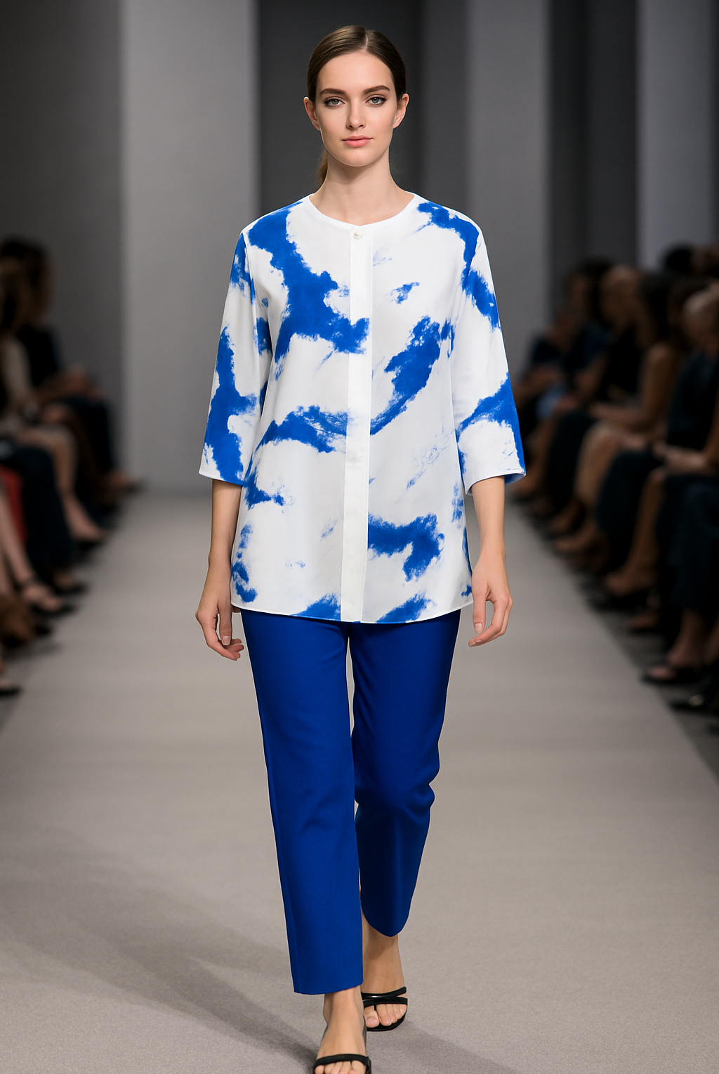 IC Collection Cloud Button Down Blouse | Unique Apparel USA