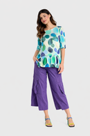 Addison Flouncy Tee, Aqua Dots-RT368A