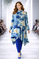 Lindi Watercolor Asymmetric Long Jacket/Dress-J4222-5