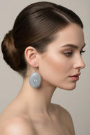 Jeff Lieb Blue Marble Statement Earrings-0067