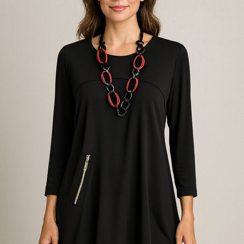 By JJ Zipper Pocket Tunic-IT-102