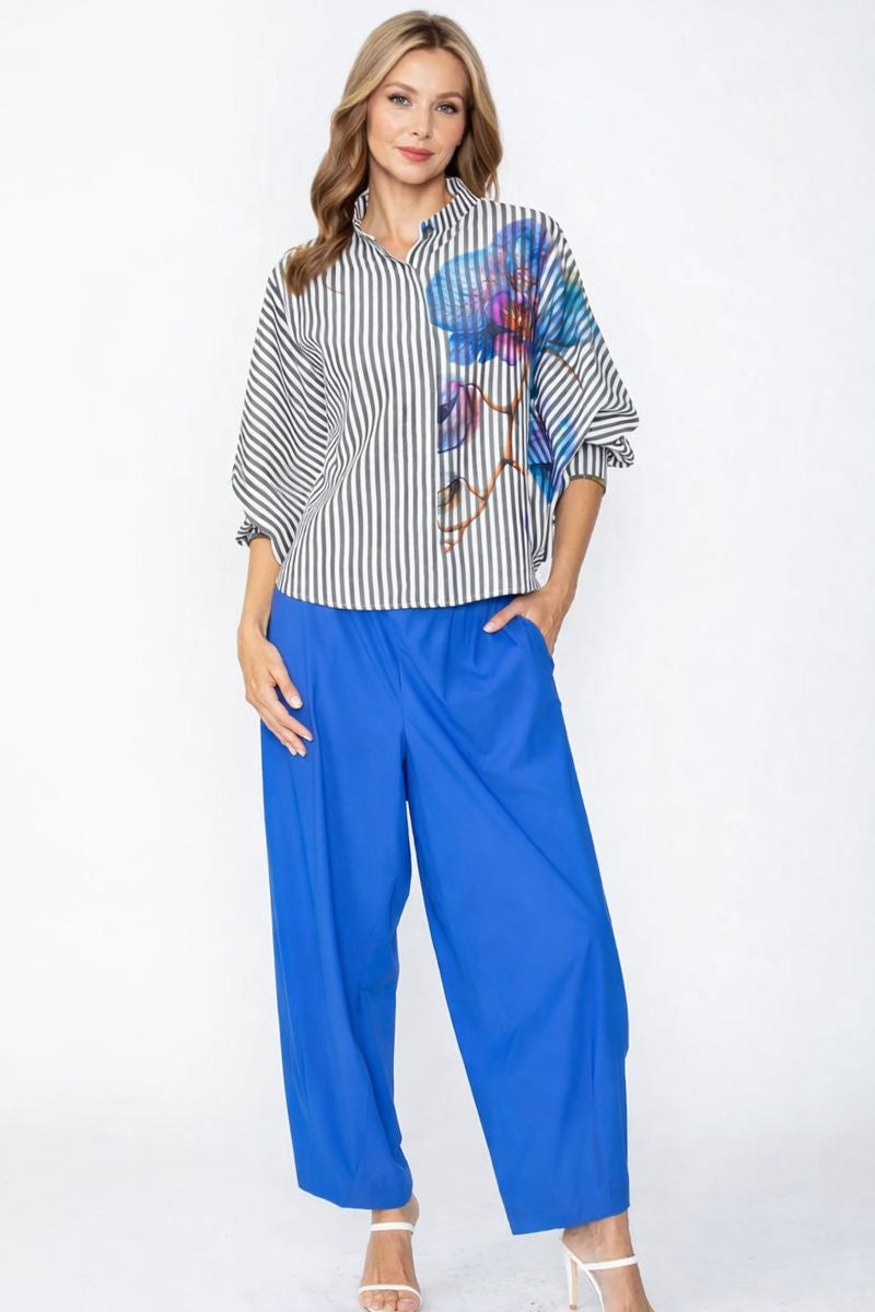 IC Collection Origami Shirt with Flower-IC-7627T