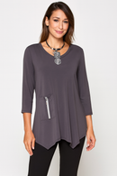 By JJ Zipper Pocket Tunic-IT-102