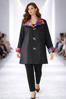 Oopera Paint Swirl Wearable Art Rain Jacket-J4240RW-1