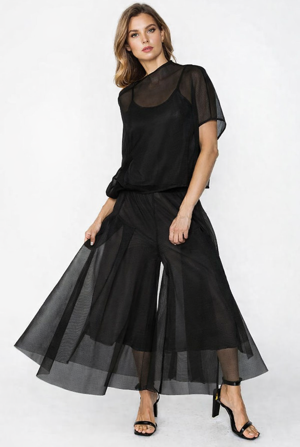 IC Collection Wild Leg Pant 7663P - Wide Leg Palazzo Trousers | Unique Apparel USA