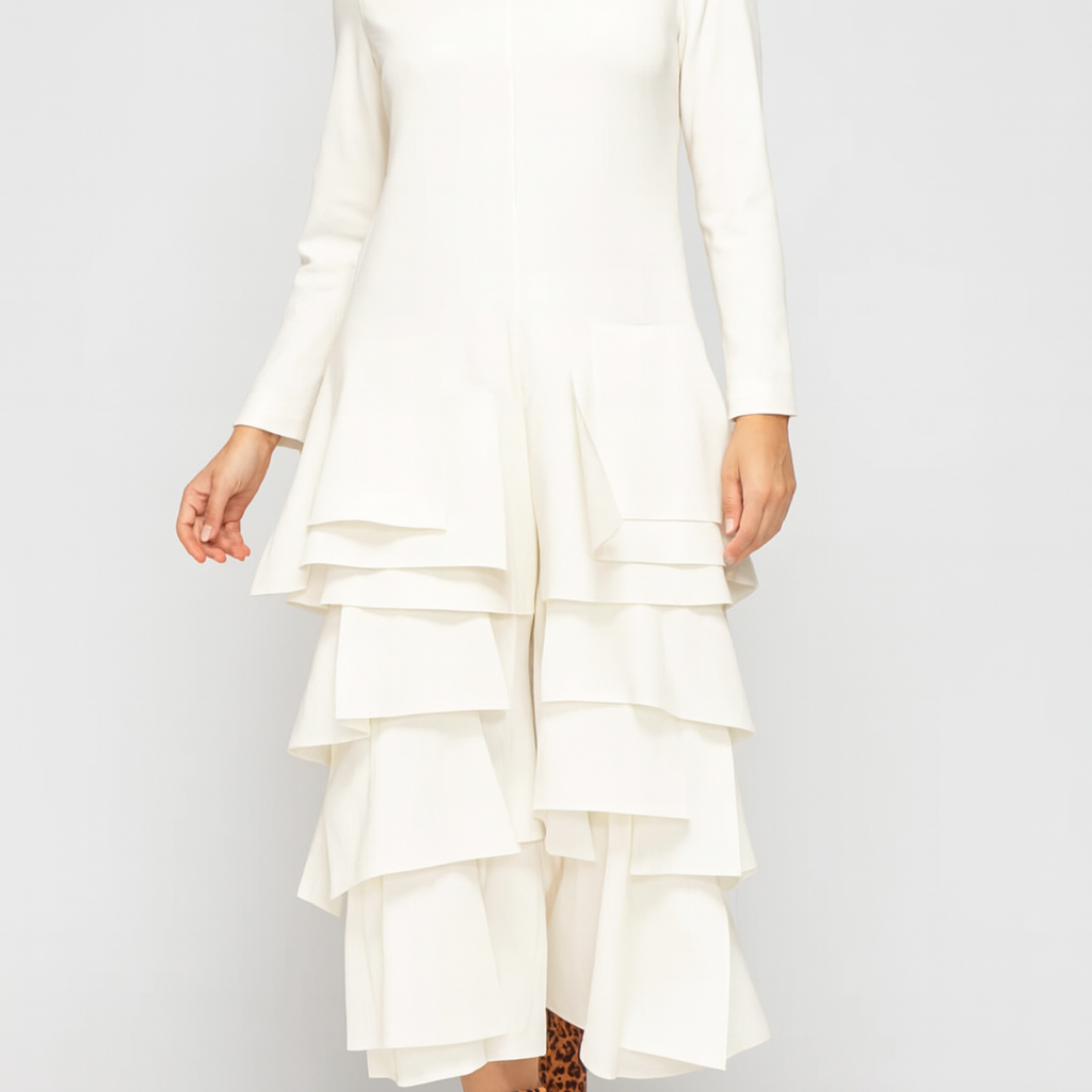 IC Collection Layered Ruffle Jumpsuit-7232JS