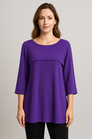 By JJ Layered Wrinkle-Free Solid Tunic-IT-202