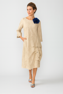 IC Collection Crackle Long Sleeve Dress-7256D