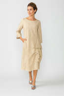 IC Collection Crackle Long Sleeve Dress-7256D