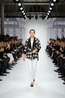 IC Collection Asymmetrical Black & White Check Jacket-7558J