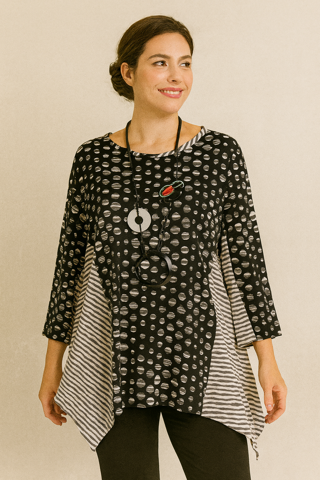 IC Collection Print New Swing Tunic-IC-3821T