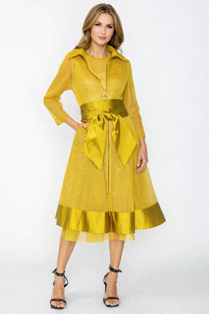 IC Collection Net Princess Line Waist Ribbon belt Jacket-7662J