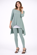 By JJ 3/4 Effortless Asymmetrical Layered Tunic-IT-171