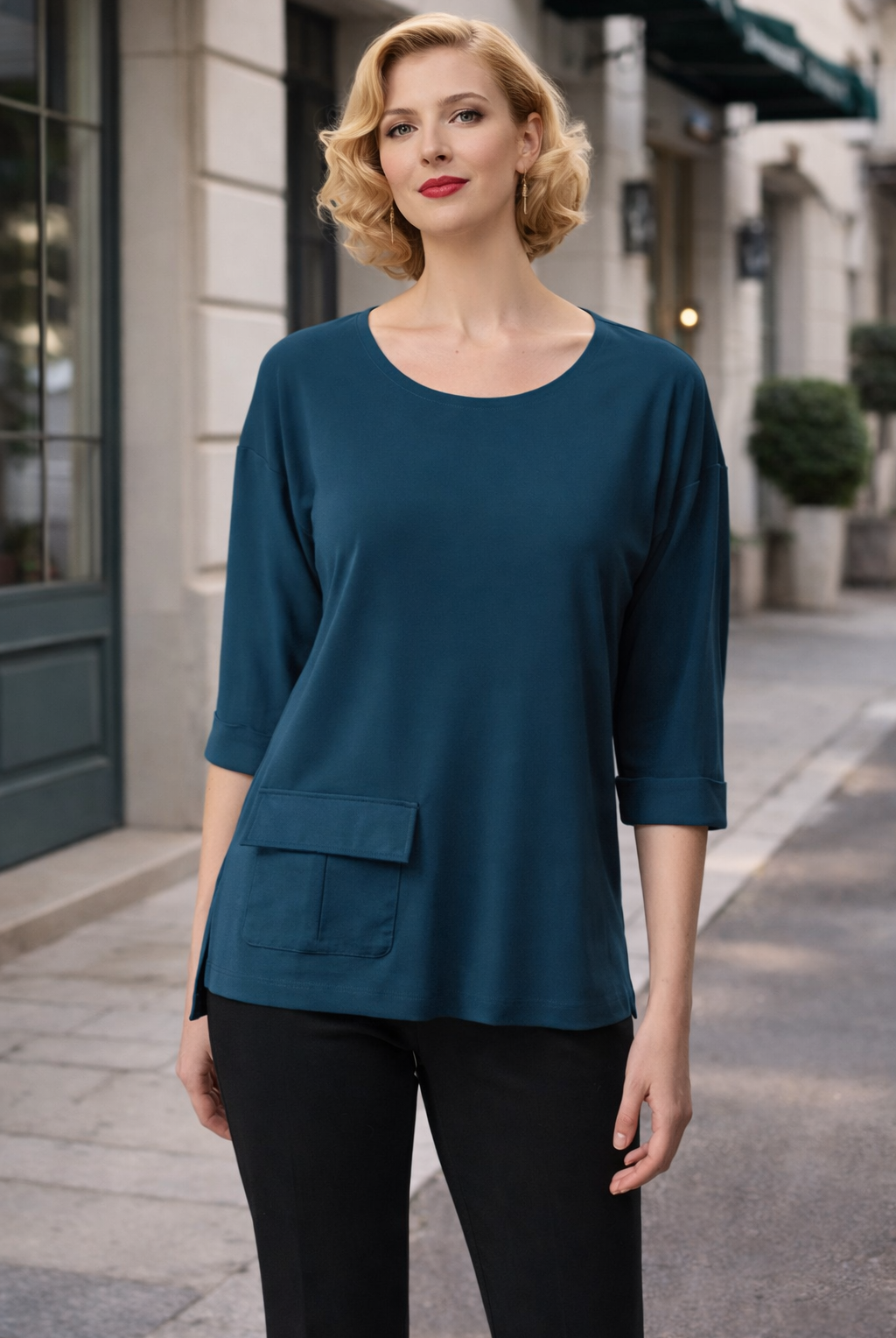 Joseph Ribkoff Dolman Sleeve Boxy Top | Unique Apparel USA