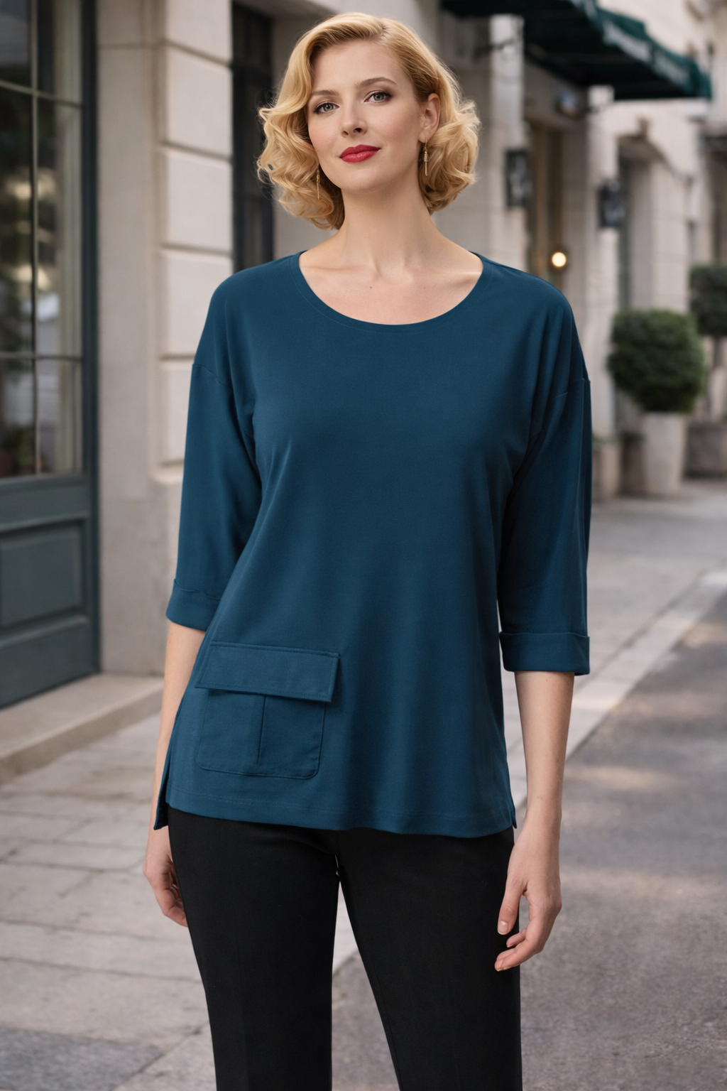 Joseph Ribkoff Dolman Sleeve Boxy Top | Unique Apparel USA