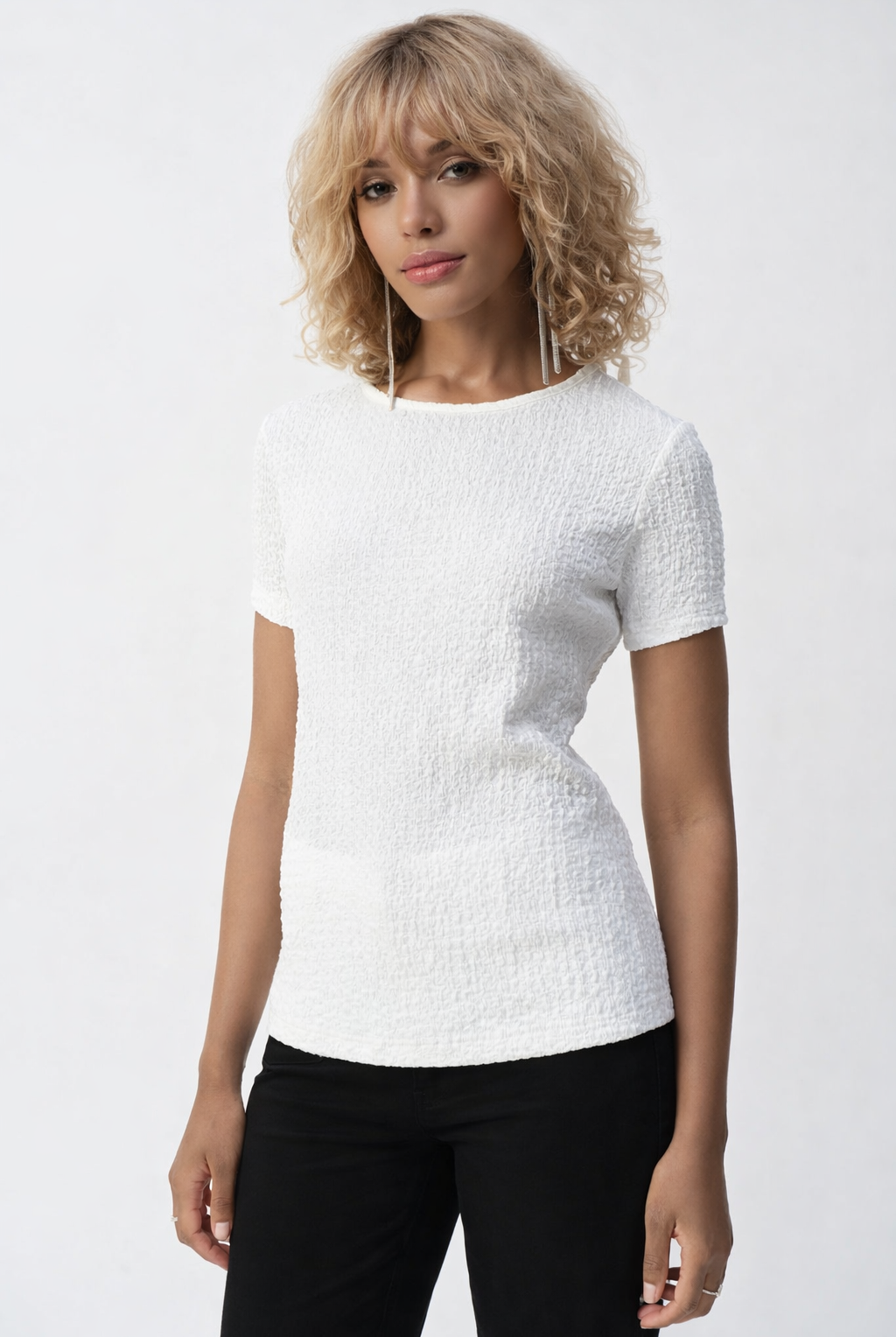 Puckered Knit Fitted Top | Unique Apparel USA