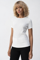 Puckered Knit Fitted Top-251167