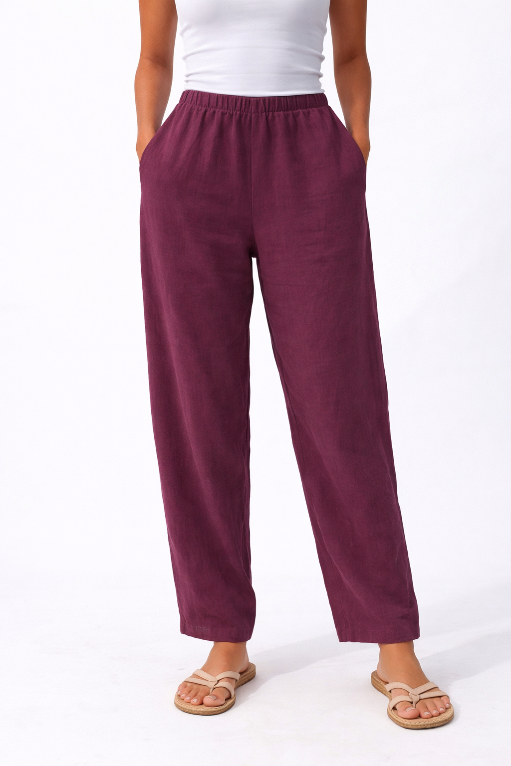 Bryn Walker Linen Flat Front Pant-7994