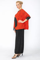 IC Collection Top With Mesh Sleeve-7812T