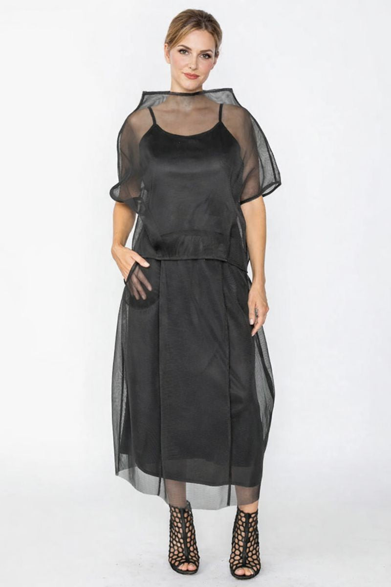 IC Collection Wild Stand Collar Top-7664T