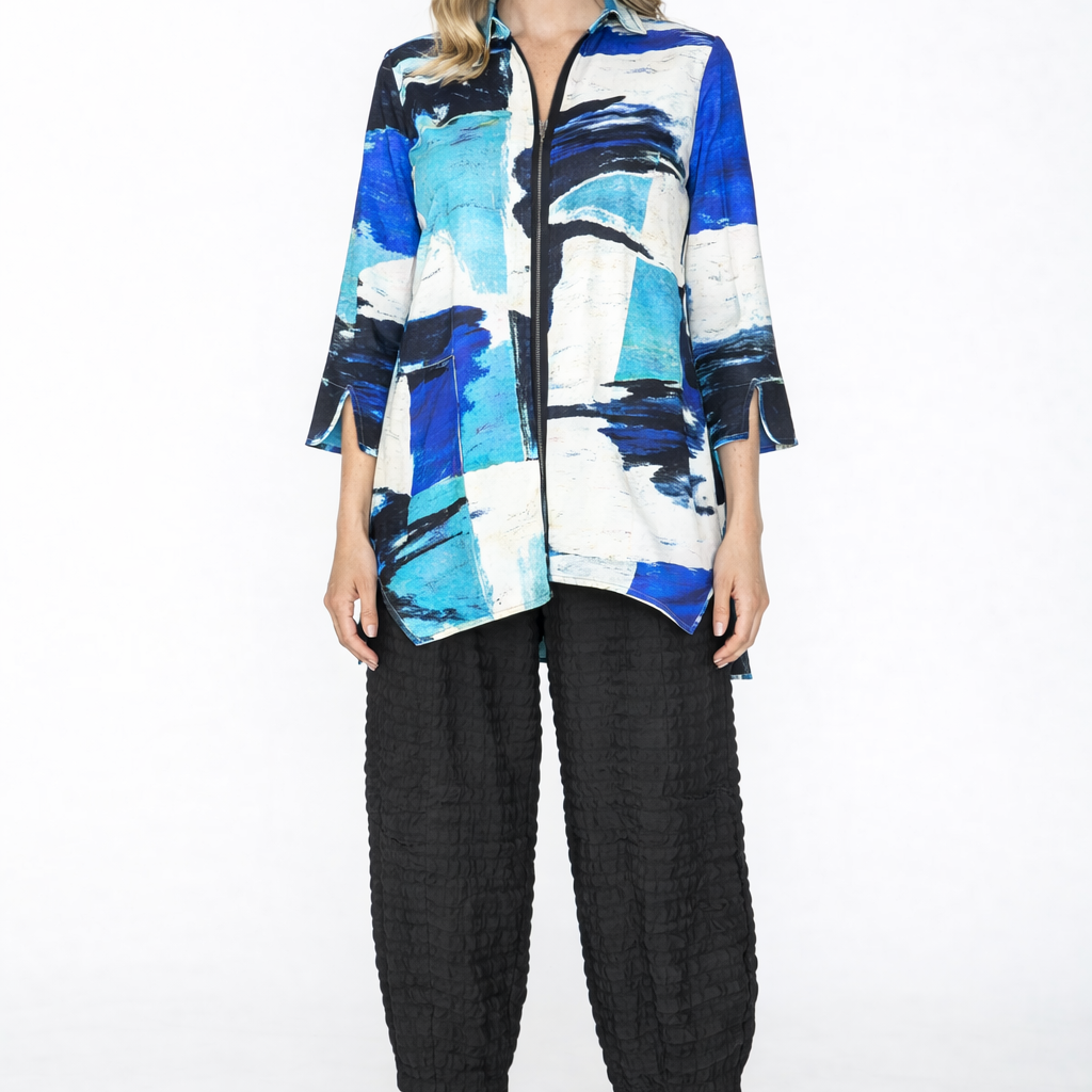 IC Collection Front Zipper Blouse-7851T-DUP