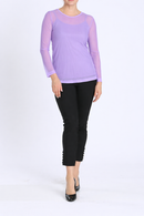 IC Colllection Long Sleeve Mesh Top 8454T