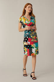 Joseph Ribkoff Vanilla Multi Print Dress-221376