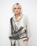 Ozai N Ku Boreas Shimmer Shirt, Ivory-766010T